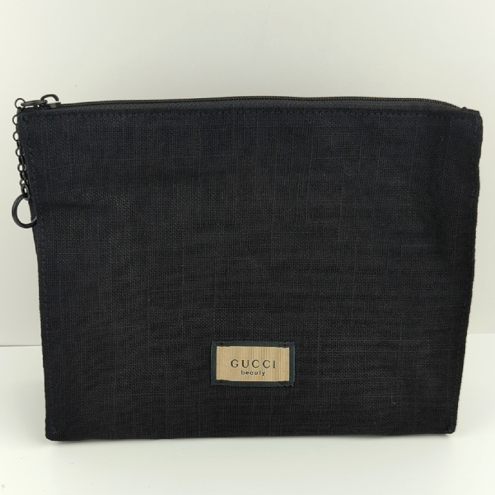 Gucci Beauty Black Canvas Cosmetics/Makeup Bag New Without Tags